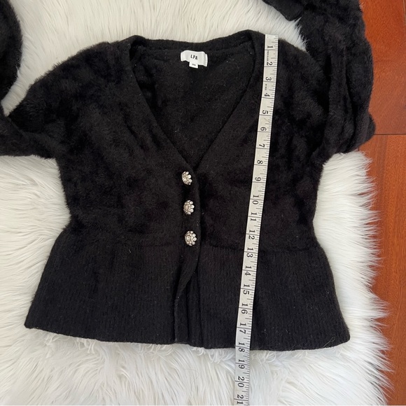 LPA Molly Sweater cardigan Fuzzy Knit  XS - Picture 8 of 12